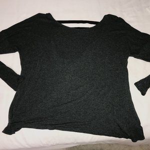 Gray Long-sleeve With Cutout Back